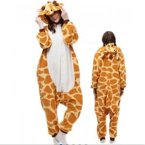 Fuzzy Giraffe Onesie Pajamas/Costume